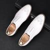 Fashion New Fashion Men's Dress Leather Shoes Male Designer Black White Lace Up Oxfords Wedding Prom Homecoming Footwear Zapatos Hombre