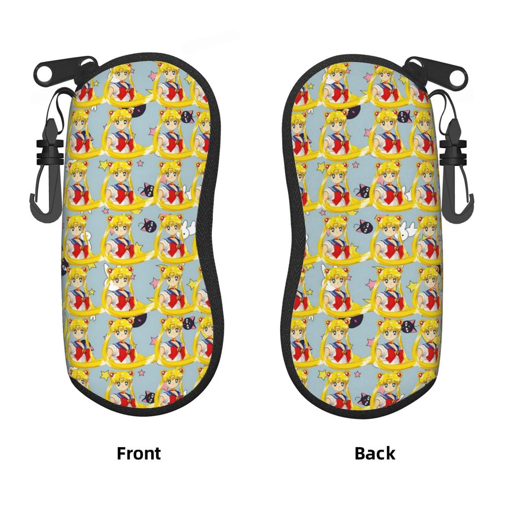 Custom S-Sailors M-Moons Hot Comic Eyeglass Glasses Case Women Men Soft Sunglasses Protective Box