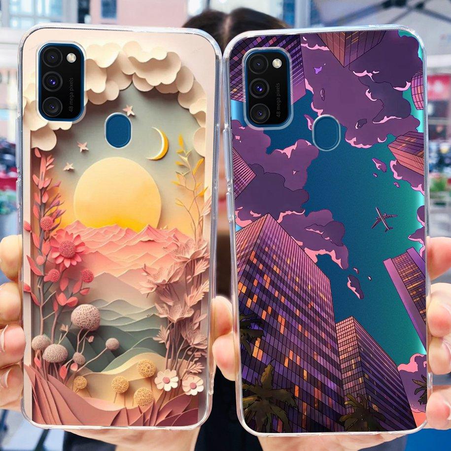 For Samsung M21 Case SM-M215F Silicone Soft Phone Cover For Samsung Galaxy M21 2020 Fundas Cartoon Coque For Samsung M 21 Bumper