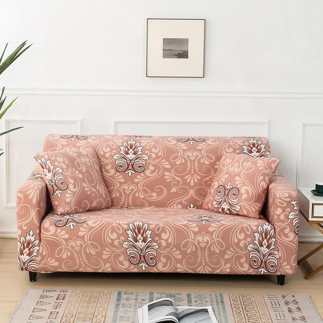 Spandex Sofa Covers For Living Room Printing Elastic Couch Cover Slipcovers Armchair Furniture Protector 1 /2 /3 /4 -Seater
