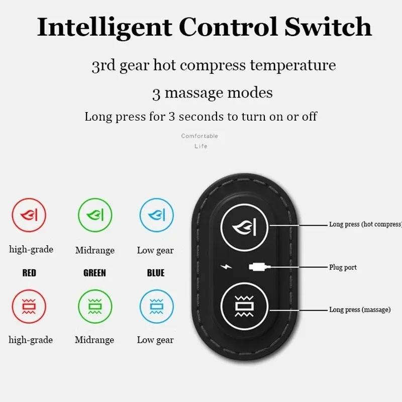 Heating Vibration Neck Massager Electric Cervical Pillow Back Traction Relax Sleeping Shoulder Neck Trapezius Muscle Massager