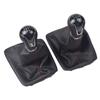 Gear Stick Shift Knob Manual 5/6 Speed For Seat Leon III 3 MK3 2012-2017 With Black Leather Boot Cover Red Line for Seat Leon 3