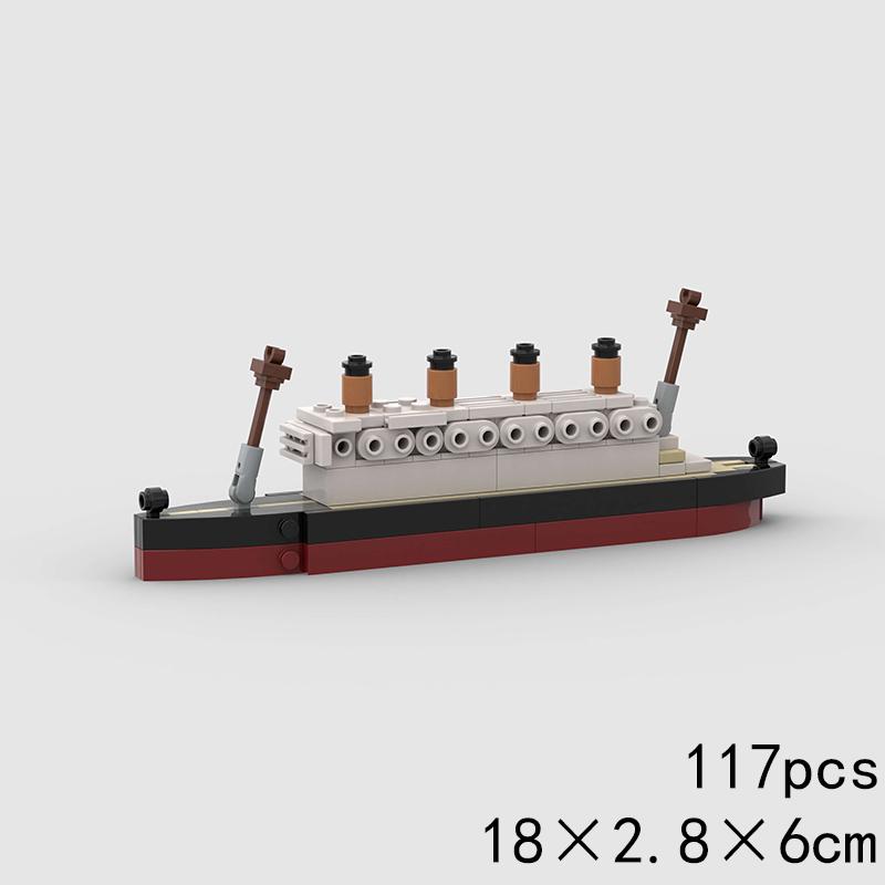

117 ДЕТАЛЕЙ MOC Модель RMS Titanic Строительные Блоки Корабль 3D Кирпичики Лодка Джек Роуз История Любви Мое Сердце Будет Биться Дальше Подарок на День Святого Валентина