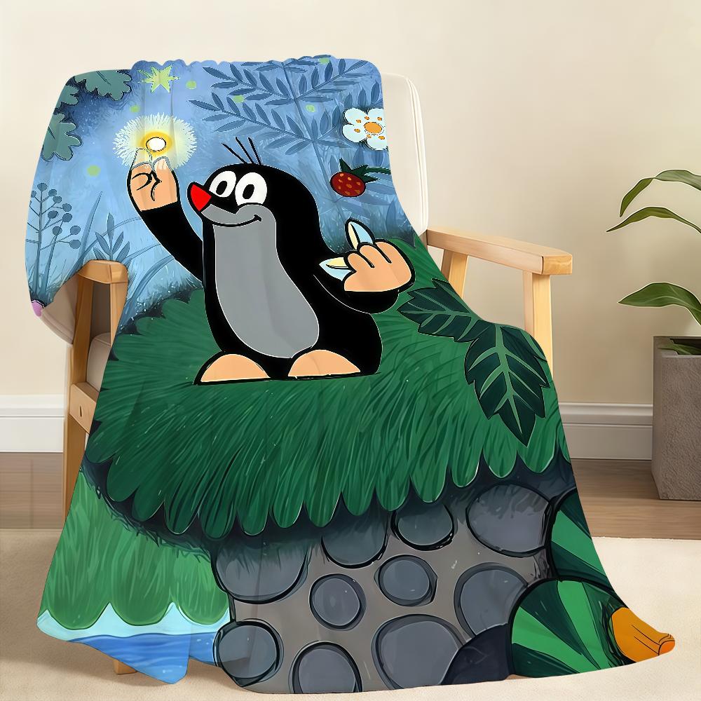 

Cute The Little Mole art Kawaii Blanket Soft Throw Blanket for Home Bedroom Bed Sofa Picnic Travel Office RestCover Blanket Gift 130x150cm