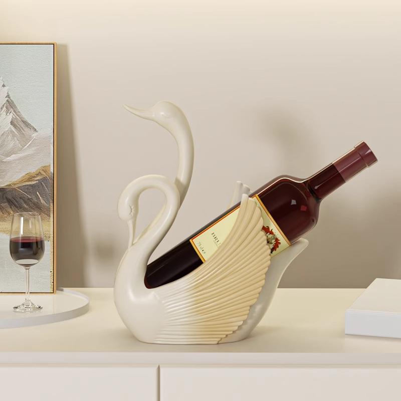 Elegant Swan Ornament for Living Room and Wine Cabinet Décor - Ideal Housewarming or Wedding Gift