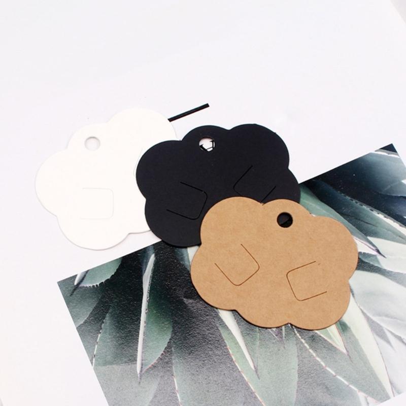 Set of 100 Jewelry Display Cards Hair Clip Cards Necklaces Cards Paper Texture Convenient Jewelry Cards for Displaying