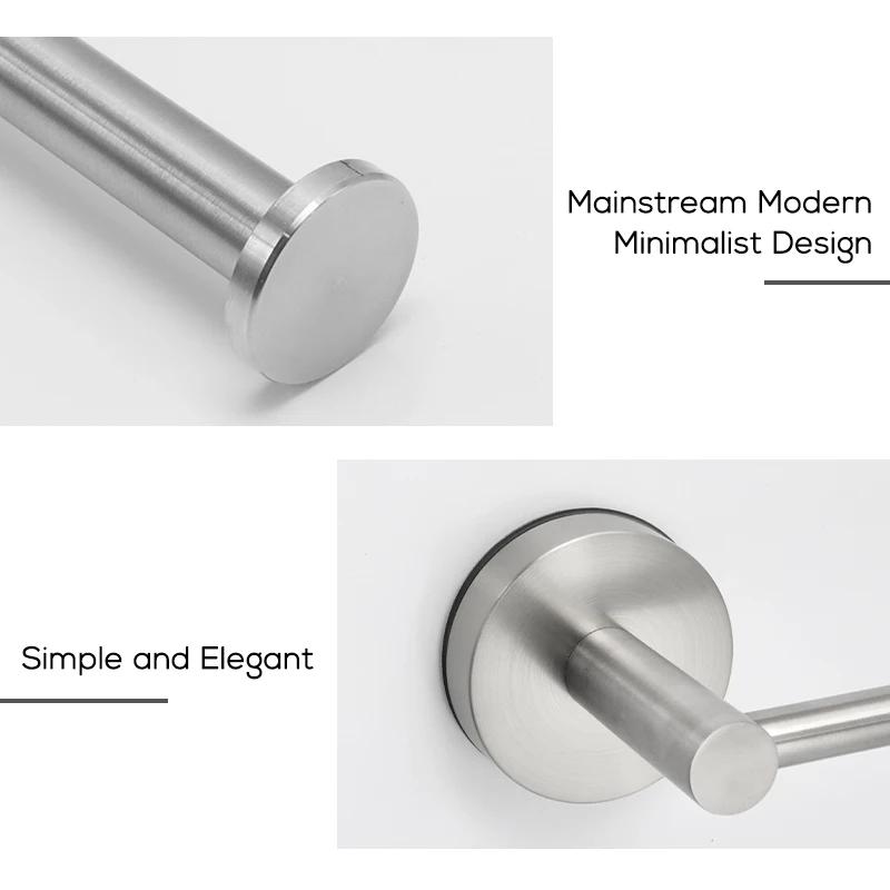 Toilet Roll Paper Holder Organizer Wall Mount Storage Reusable Kitchen Bathroom No Drill Tissue Towel Dispenser Stainless Steel