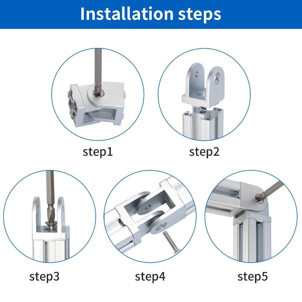 Sliding Base Pivot Joint Connector Right Angle Connector  Industrial Aluminum Profile