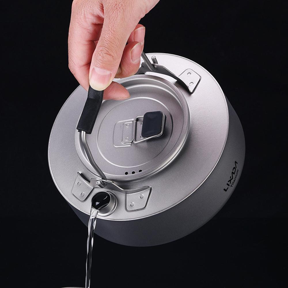 600 ml / 1000 ml Titan-Teekanne, Wasserkocher, leichter Camping-Teekessel, Kaffeekanne für die Küche zu Hause