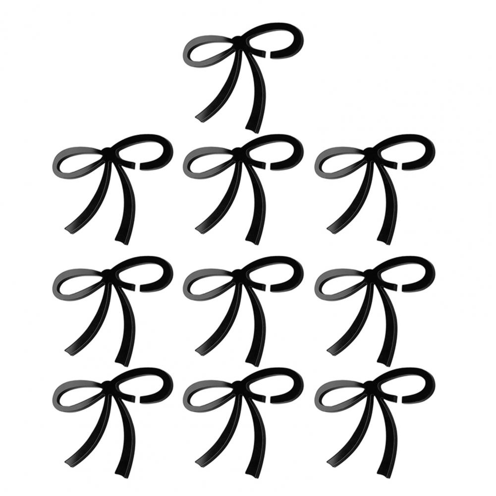 Acrylic Bow Decoration Bow Wine Glass Charms 10pcs Acrylic Bow Drink Tags for Parties Bachelorette Weddings Reusable Wine Glass