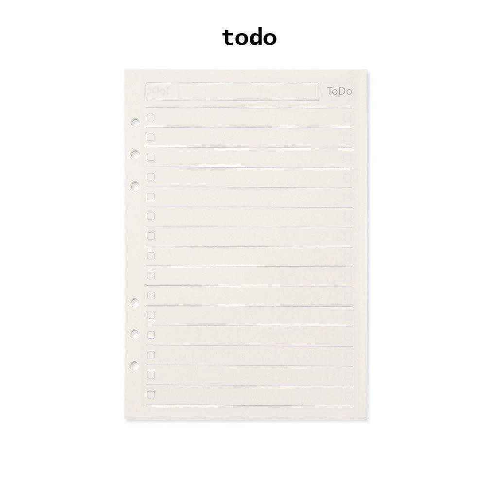 45 Sheets A5 A6 Loose Leaf Notebook Refill Paper Planner Inner Page Point Square Blank Plan Kraft Paper Inner Page Stationery