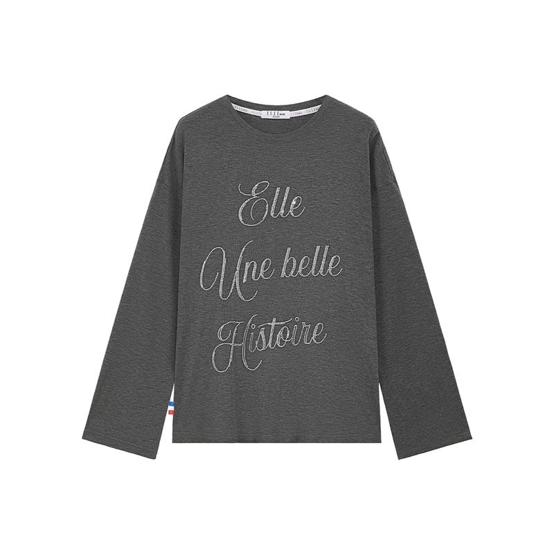 ELLE KIDS 2025 Spring/Summer Girls  Academy Style Loose Fit Long Sleeve Tee 130