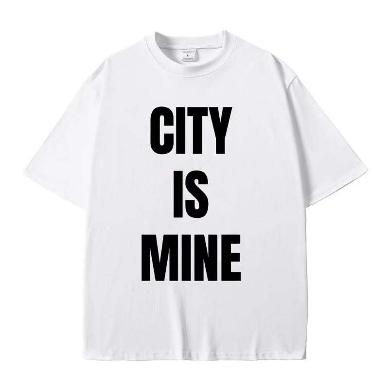 

Rapper Drake City Is Mine Letter Same Style Print T-shirt Men Women Hip Hop Fashion T Shirts Men s Casual Cotton Vintage T Sh... S разноцветный