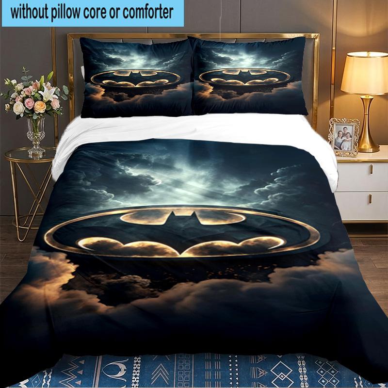 Red Cape Hero 3PCS Bedding set,Ideal for 1pc Duvet Cover And 2pcs Pillowcases Perfect for Fan gift,Ideal for Bedroom, Dormitory