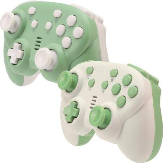 CYBER Gyro Controller Mini Wireless Type Light Green Switch 2-Pack (for SWITCH) -