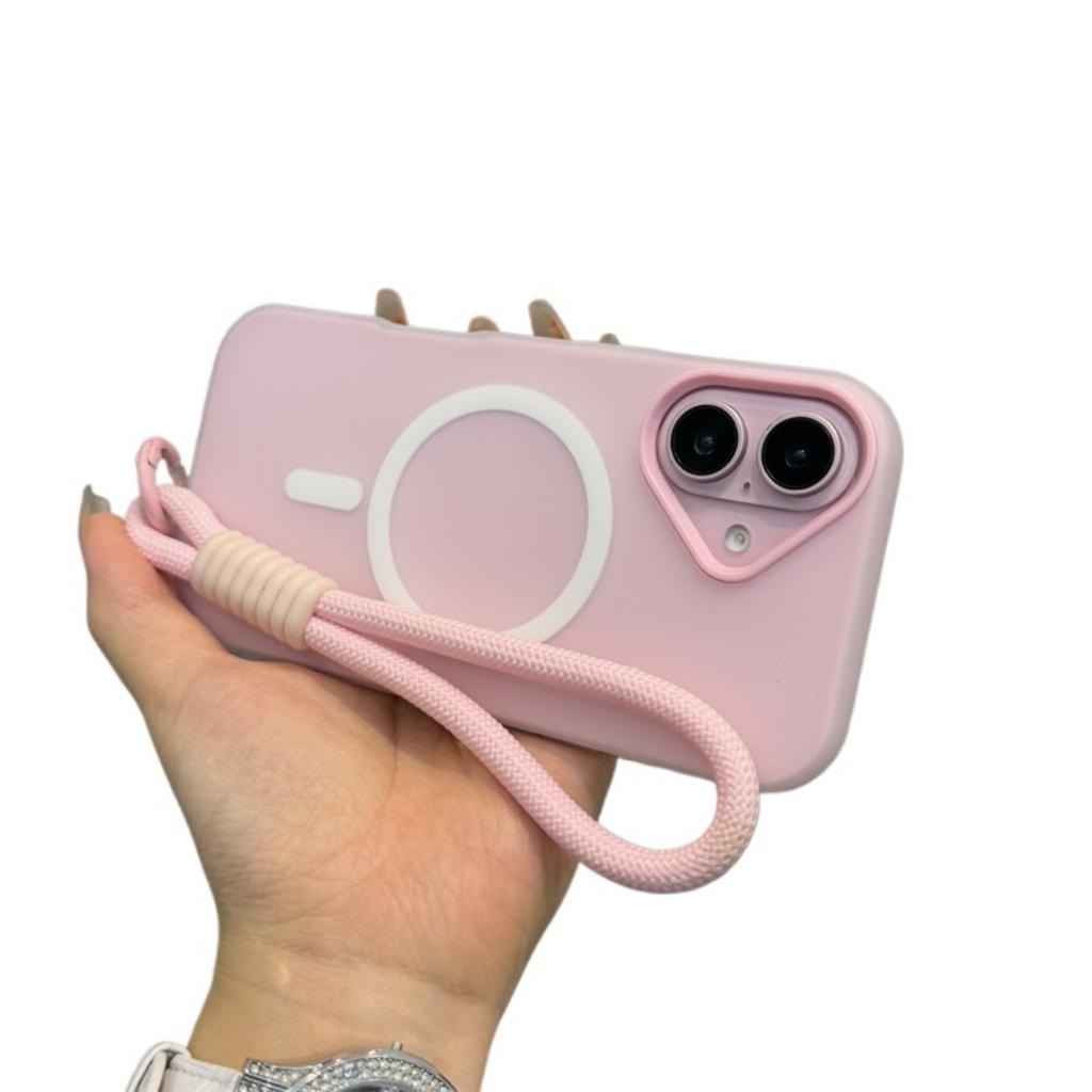 New 3 IN1 With Lanyard For Magsafe Case for iPhone 17 16e 16 15 14 Plus 13 11 12 Pro Max Magnetic Wireless Charge  Matte Cover