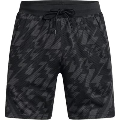 Curry Sig Color Block Full Print Design Versatile Breathable Lace-Up Mid-Rise Shorts Men Shorts Black 1387094-001