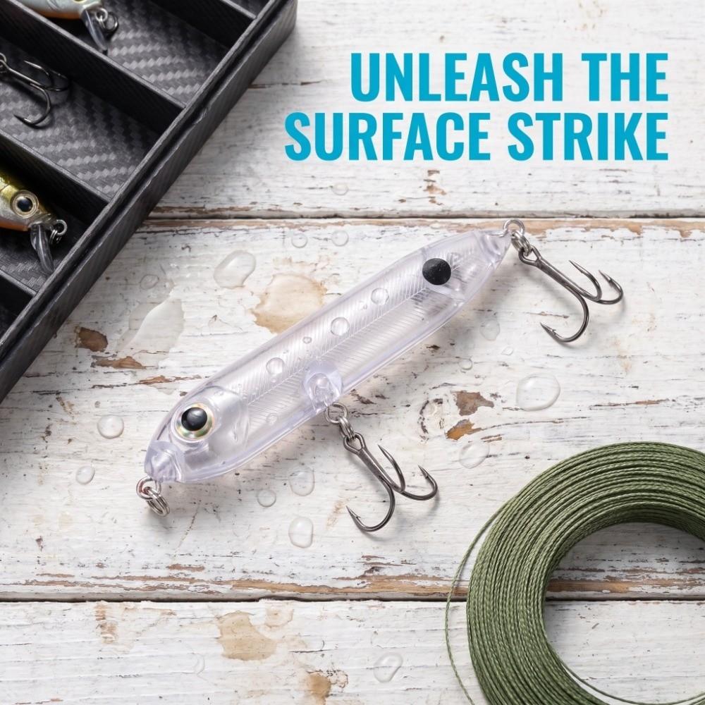 With 3D Eyes Pencil Popper Lure ABS Hard Bait Lure Topwater Fishing Lure  Freshwater Fishing