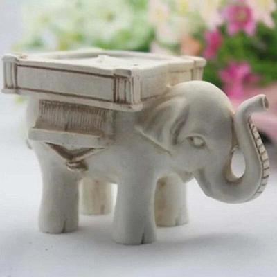 Tierischer Glückselefant-Kerzenständer, Harz, Elefant, Teelicht, Kerzenständer, Basteln, Ornament, geeignet für Hochzeit, Heimdekoration, Geschenk