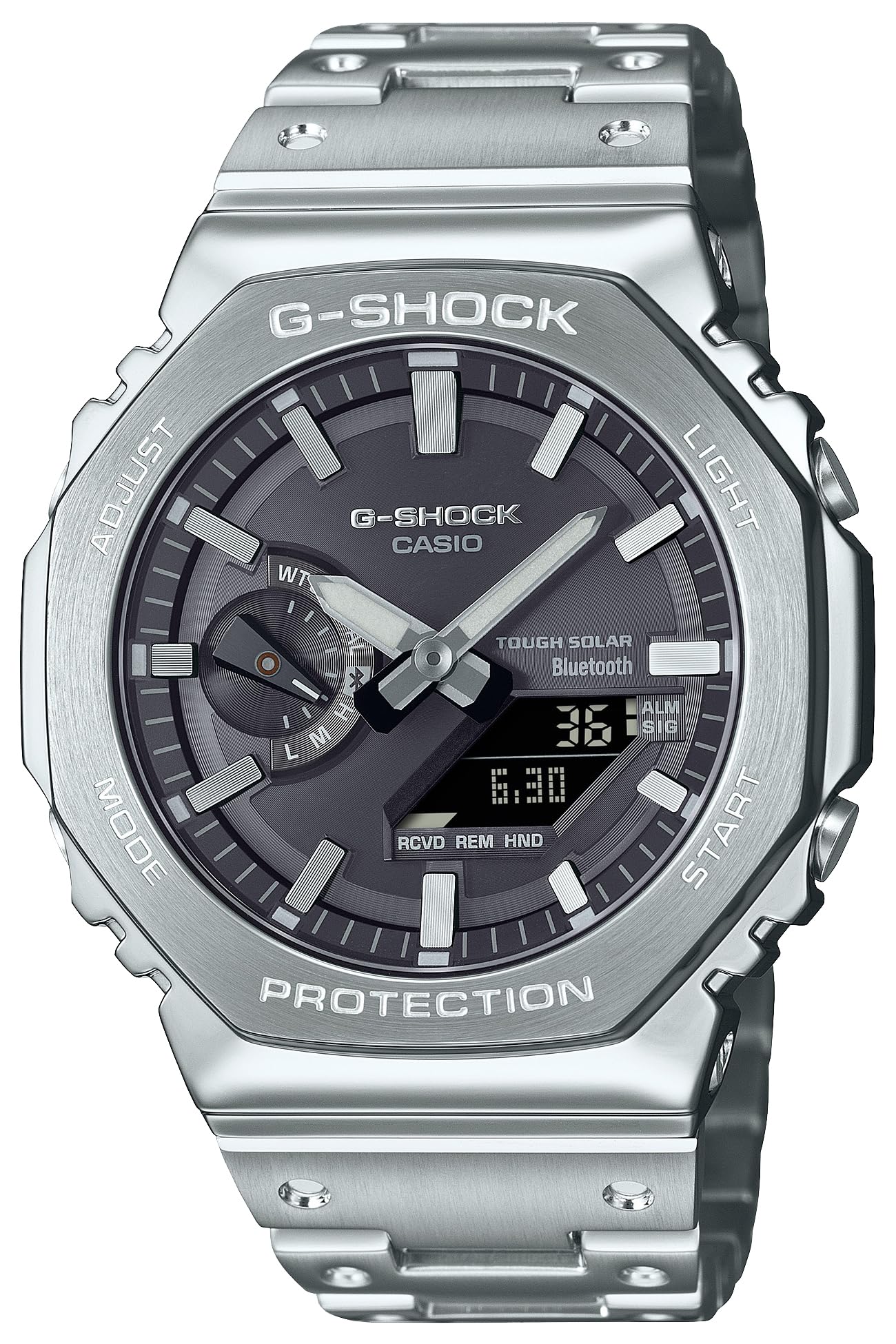 

[Casio] Годинник G-Shock [Оригінальний вітчизняний продукт] Повністю металевий, оснащений Bluetooth Tough Solar GM-B2100SD-1AJF Чоловічий сріблястий