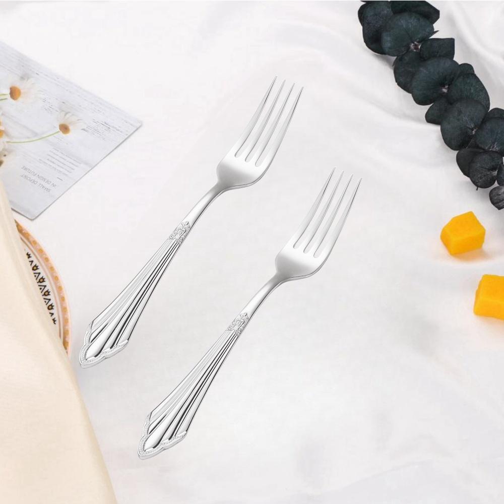 2/3/4/5/6 Pieces Luxury Gold Plated Stainless Steel 304 Dinner Fork Set Table Forks Mirror Polished Dishwasher Safe For Home