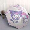 My Melody and Kuromi Automatic 3-Fold Umbrella Design, Cute Cartoon Pattern, Portable Outdoor Umbrella, Perfect, Holiday Gift for Disney fans.Y067