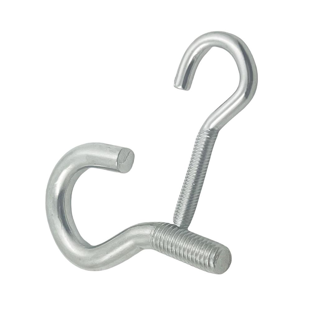 Galvanized White Zinc Open Hook Eye Bolt, 4-12, Non-Standard Carbon Steel