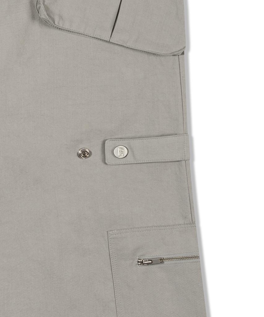 FASE F Symbol Label Cargo Pants - Light Grey