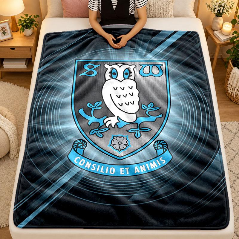 Flannel BlanketSheffield Wednesday Warm Soft Throw Blanket for Indoor Sofa Bed Living Room Use