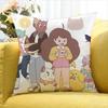 Bee And Puppycat Cartoon Style Badge Various Sizes Square Pillow Case For Car Home Bedchamber Decor