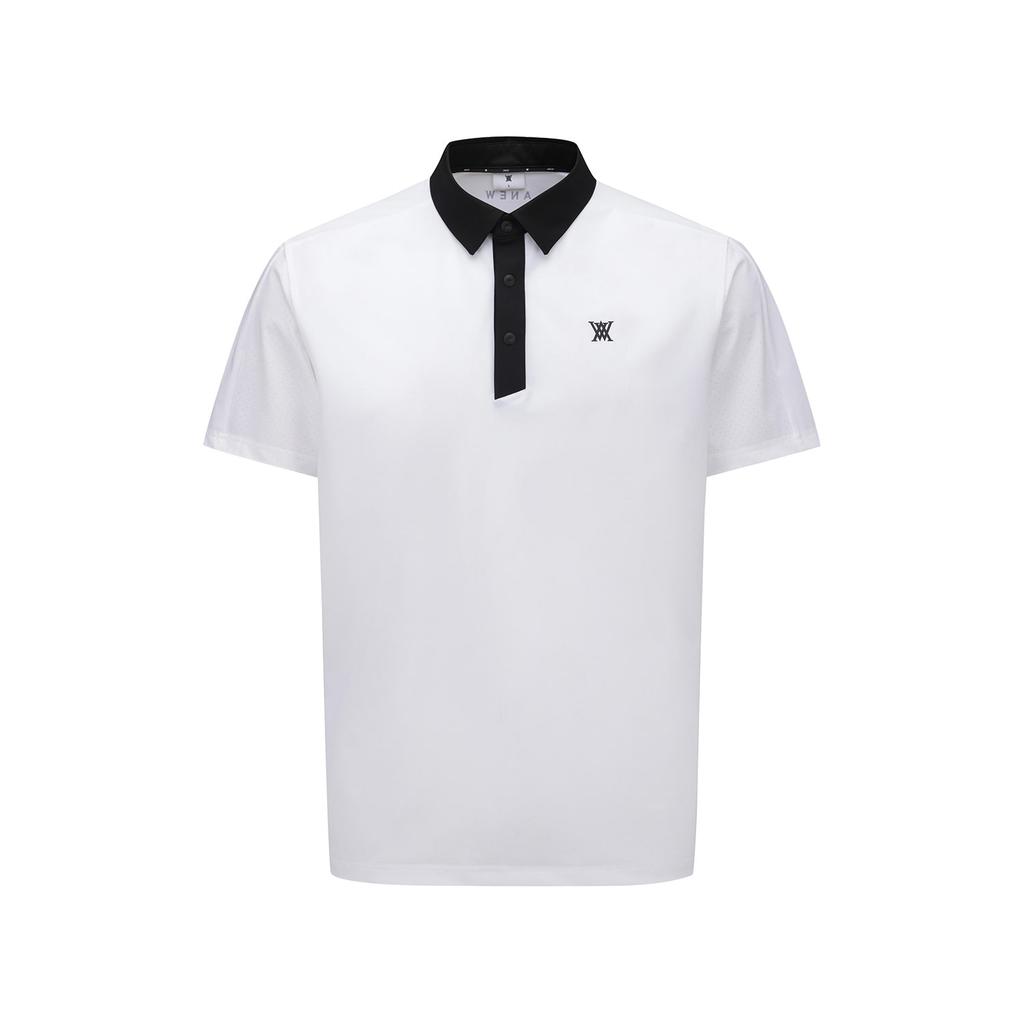 ANEW GOLF Men Hybrid Solid T-Shirt_Wh