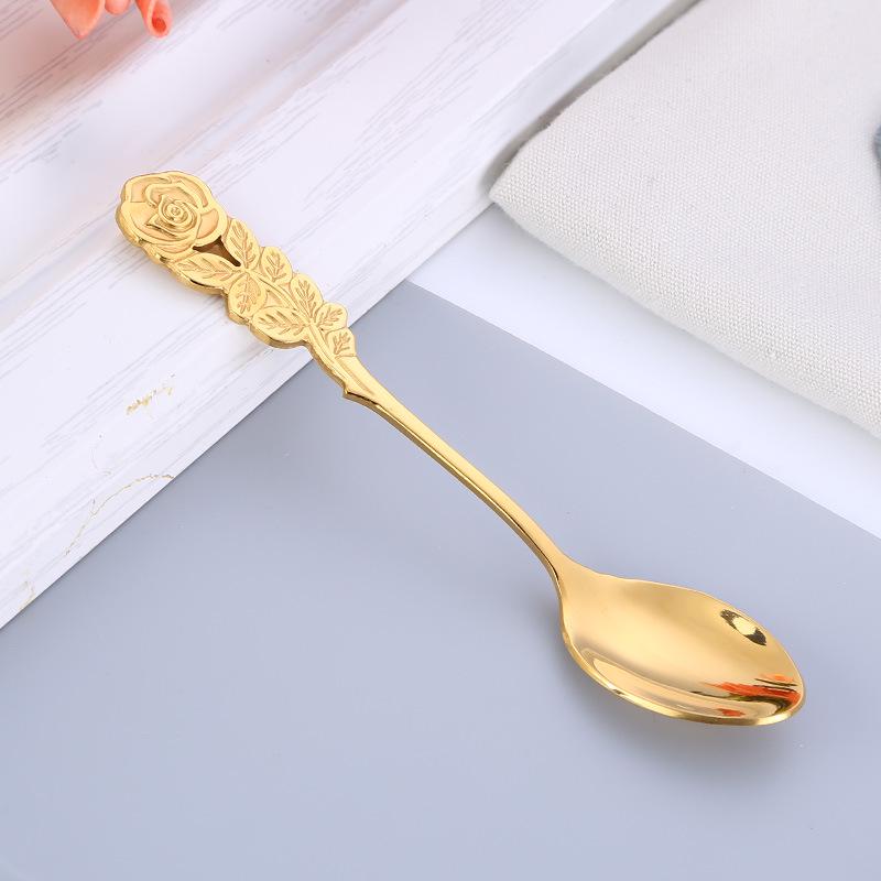 

Креативная японская кофейная и десертная ложка из нержавеющей стали розового золота — идеально подходит для детей и свадеб