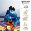 1pc Capybara Art Print Blanket, Lightweight Flannel Fleece with Digital Printing, Soft Warm for Sofa, Travel, Camping, Office, Couch, Chair, and Bed,