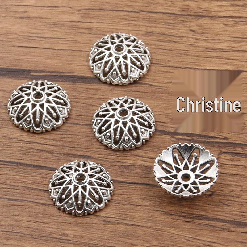 

Антикварные серебряные разделительные бусины в виде цветков: Многостильный, полый дизайн для браслетов и ожерелий DIY