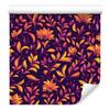 Intricate Plum and Burgundy Floral Pattern Wallpaper, Burgundy Background 50x1000