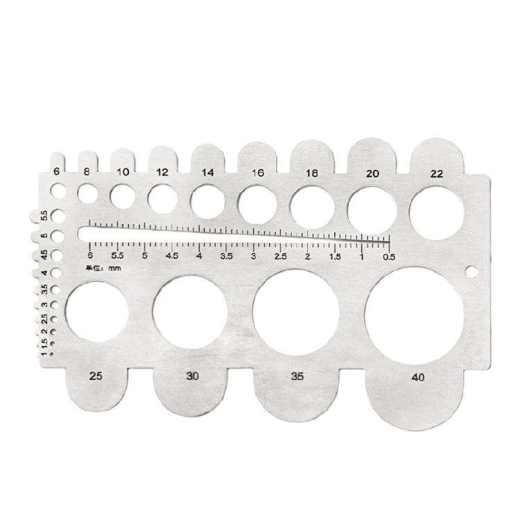 High Precisions Multifunctional Scale Tool Stainless Round Hole Measuring Gauge Clear Marking Belt Measurement Instrument