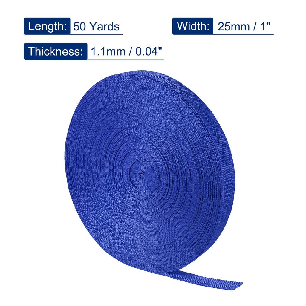 50 Yards 25mm Polypropylene Webbing Strap Belt Tape Heavyweight Strapping Band for Outdoor Tent Accessories Sewing Bag Luggage