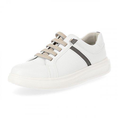[ELCANTO] Matz Men s Line Banding Sneakers 4cm LCMS99M326 White-250