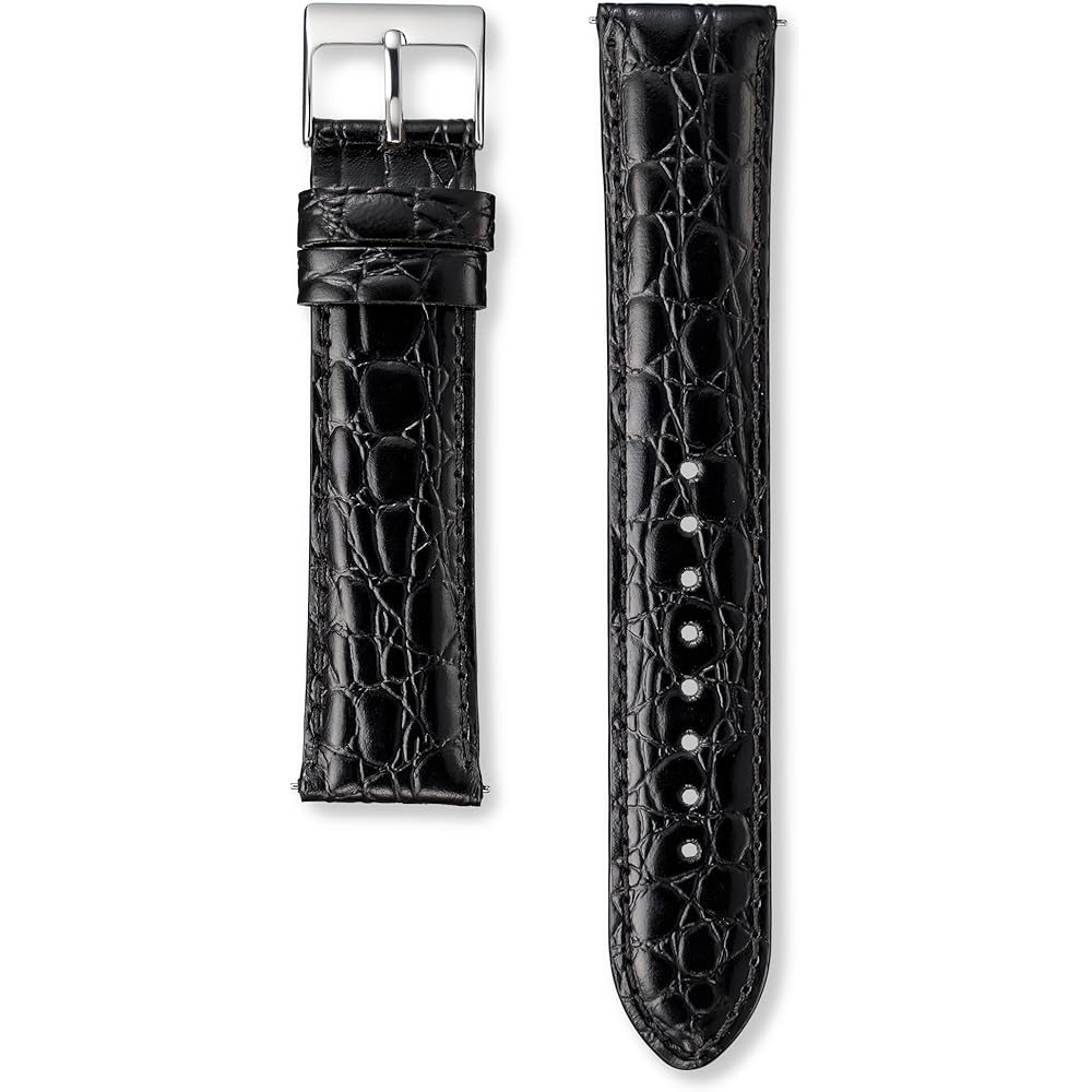 [Seiko Watch] Seiko Watch Replacement Strap - Genuine Leather, Cowhide with Crocodile-Pattern Emb...