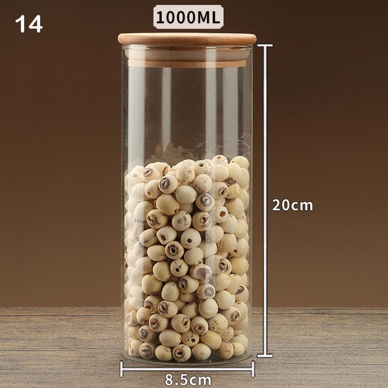 Sealed Food Storage Box Pots Glass Jar Coffee Jars With Lid Transparent Cereal Candy Dried Jars Fridge Storage Tank Containers