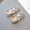 Sweet Girl Princess Dress Sandals Summer Kids Heart Cut-outs Flat Sandals Fashion Versatile Children's Causal Sandals Hook Loop