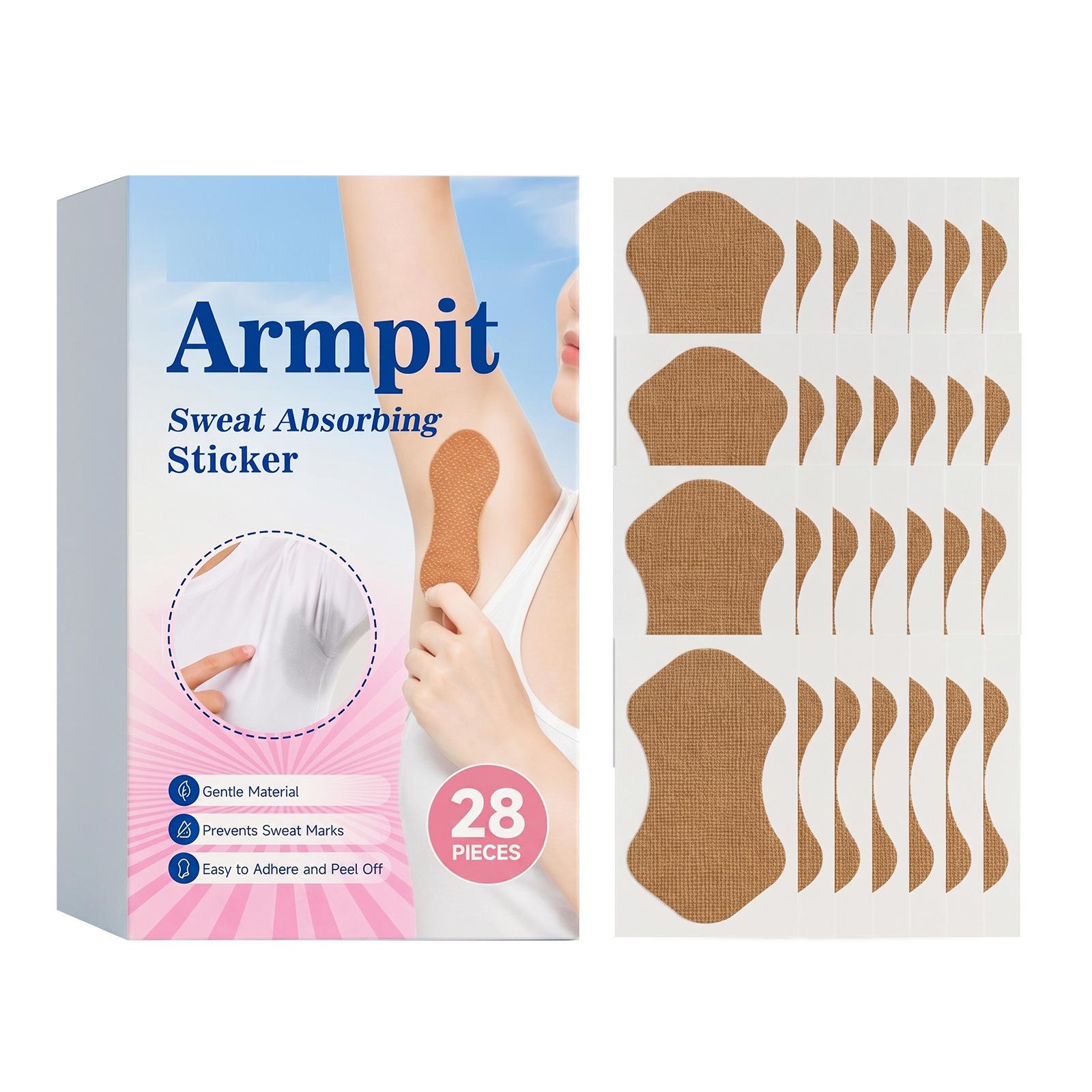 

2pc Underarm Sweat Pads Disposable Sweat Absorbing Armpit Liners for Clothing Protection 28 Pieces Pack one size белый