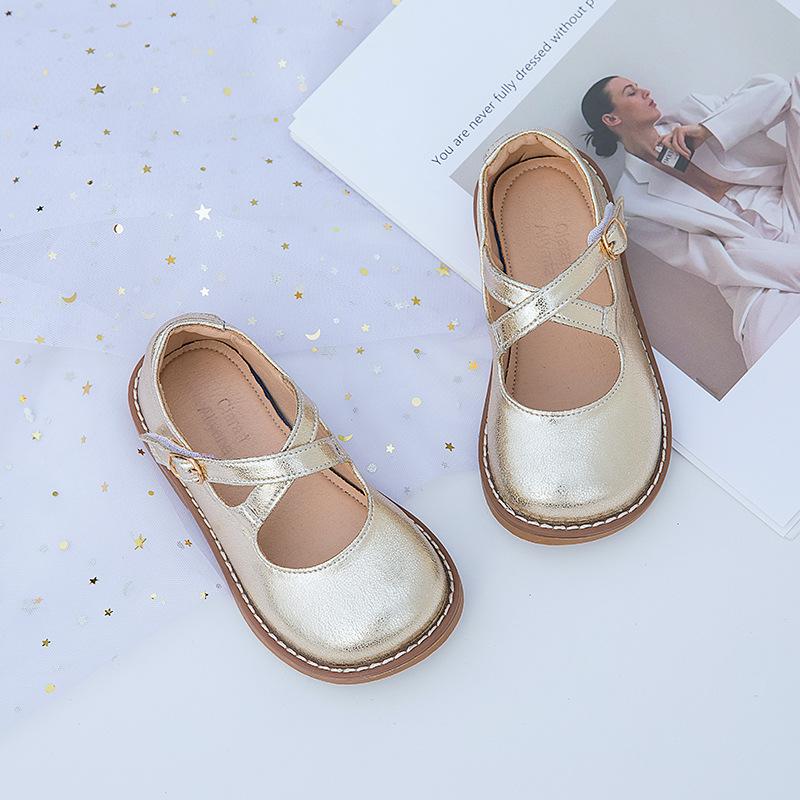 

Girls small leather shoes 2025 new children s autumn shoes princess shoes soft sole little girl single shoes autumn silver performance shoes 23