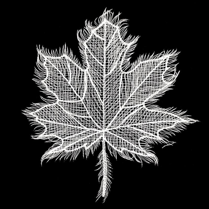 Рыбная шелковая нить Вышивка Кружево Цветочный элемент Ажурная вышивка Аксессуары Аксессуары для одежды для нижнего белья Красивая закладка Цветы Легкая и тонкая maple leaf