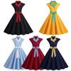 Women's Elegant Polka Dot Casual Dress With Belt For Summer