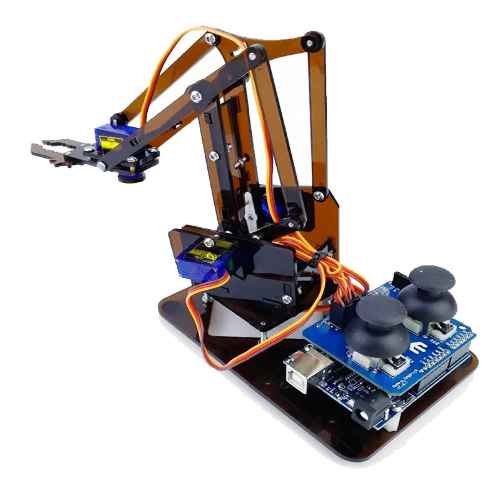 SG90 MG90S 4 Dof Kit Robot Acrilic Mecanic Manipulator Gheară Neasamblat Pentru Arduino Braț Robotic Kit STEAM Programare Braț Robotic