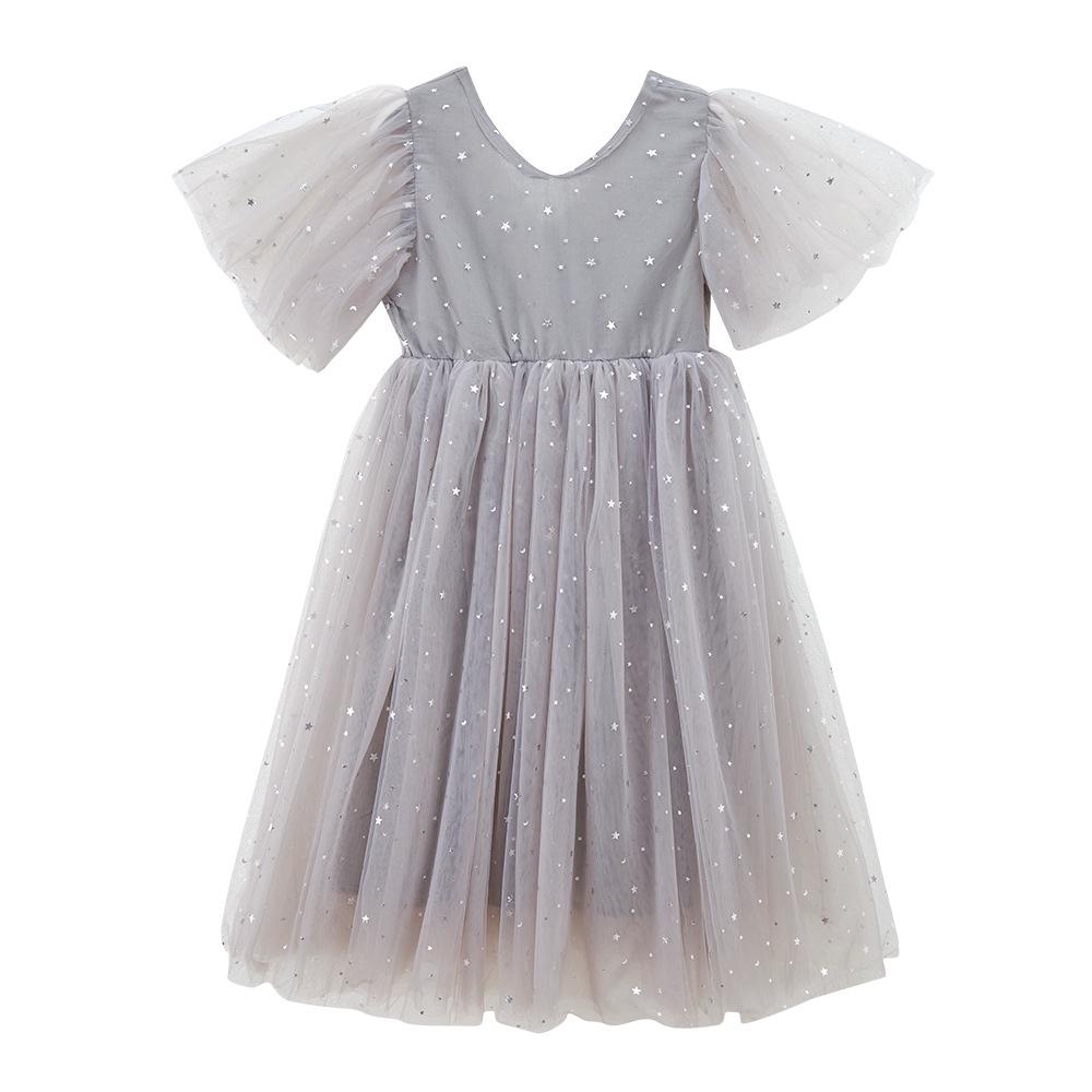 2025 Summer Star Mesh Princess Dress - Children's Gauze Skirt for Big Kids, 430g