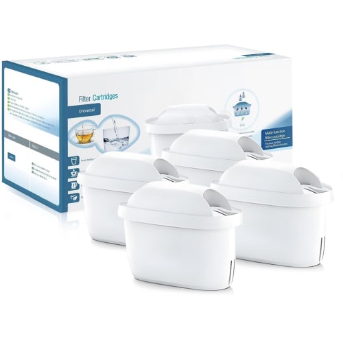 KSKM Replacement Cartridges for Water Filters, Compatible with Brita Maxtra and BRITA MAXTRA Water Purifiers, High-Removal Type, Set of 4