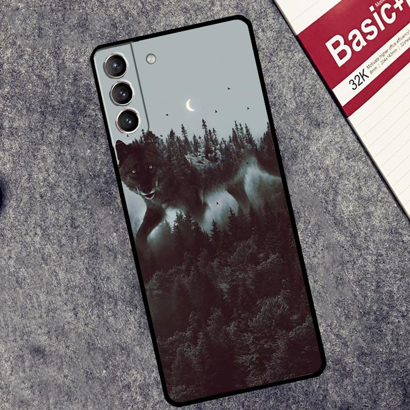 Wolf Art Case For Samsung Galaxy S25 S26 Ultra S20 S21 S22 S23 S10 Plus S25 FE S24 Ultra Cover Coque