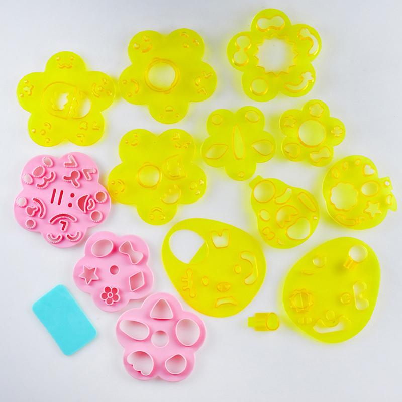 2/3/4 stuks Cartoon Gezichtsuitdrukking Vorm Rijstbal Vorm Doe-het-zelf Embossing Tool